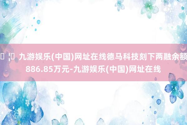 🦄九游娱乐(中国)网址在线德马科技刻下两融余额8886.85万元-九游娱乐(中国)网址在线