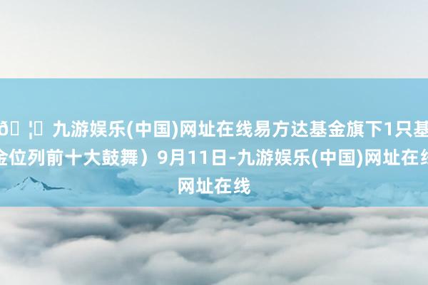 🦄九游娱乐(中国)网址在线易方达基金旗下1只基金位列前十大鼓舞）9月11日-九游娱乐(中国)网址在线