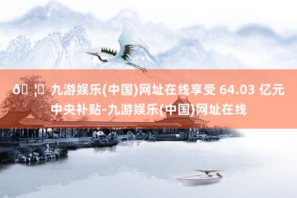 🦄九游娱乐(中国)网址在线享受 64.03 亿元中央补贴-九游娱乐(中国)网址在线