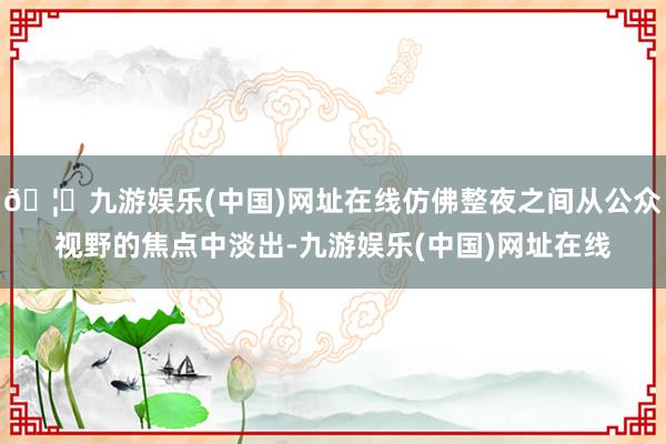 🦄九游娱乐(中国)网址在线仿佛整夜之间从公众视野的焦点中淡出-九游娱乐(中国)网址在线