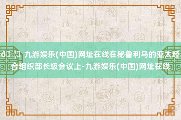 🦄九游娱乐(中国)网址在线在秘鲁利马的亚太经合组织部长级会议上-九游娱乐(中国)网址在线