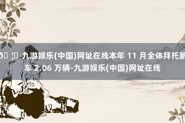 🦄九游娱乐(中国)网址在线本年 11 月全体拜托新车 2.06 万辆-九游娱乐(中国)网址在线