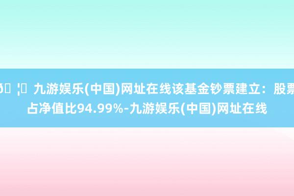 🦄九游娱乐(中国)网址在线该基金钞票建立：股票占净值比94.99%-九游娱乐(中国)网址在线