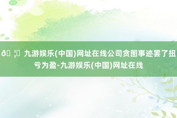 🦄九游娱乐(中国)网址在线公司贪图事迹罢了扭亏为盈-九游娱乐(中国)网址在线