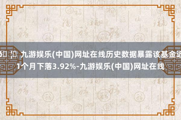 🦄九游娱乐(中国)网址在线历史数据暴露该基金近1个月下落3.92%-九游娱乐(中国)网址在线