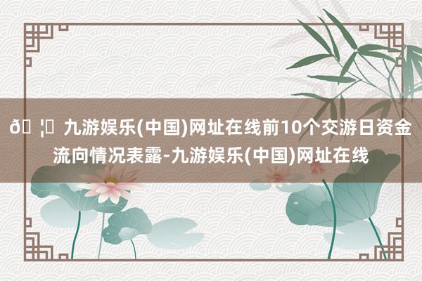 🦄九游娱乐(中国)网址在线前10个交游日资金流向情况表露-九游娱乐(中国)网址在线