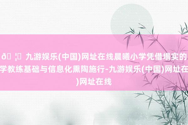 🦄九游娱乐(中国)网址在线晨曦小学凭借塌实的科学教练基础与信息化熏陶施行-九游娱乐(中国)网址在线